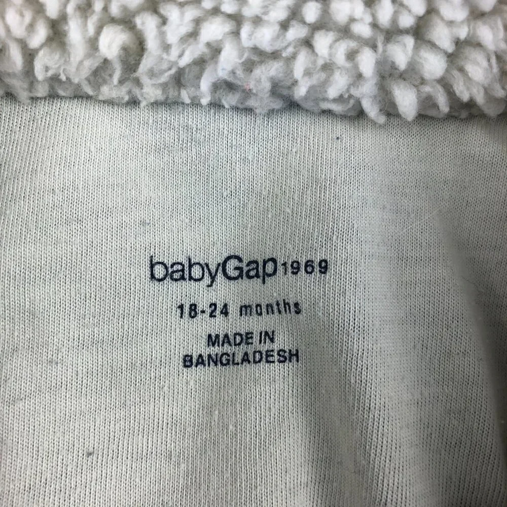 Baby Gap Denim Sherpa Jacket with Patches